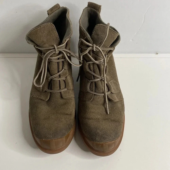 SOREL Toronto Waterproof Suede Wedge Lace Bootie - Picture 3 of 9